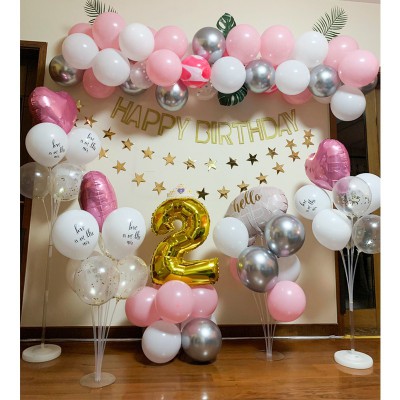 气球支架桌飘生日桌面结婚布置场景婚礼路引订婚立柱摆件婚房装饰图4