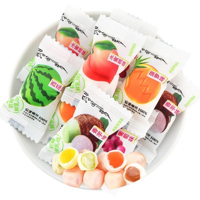 阿q熊脆皮鲜乳球夹心奶糖水果软糖果小零食品喜糖果散装批发结婚图2