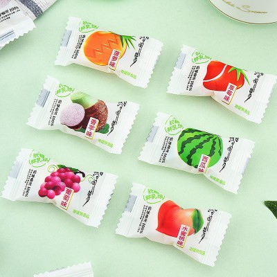阿q熊脆皮鲜乳球夹心奶糖水果软糖果小零食品喜糖果散装批发结婚图5