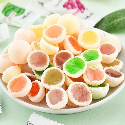 阿q熊脆皮鲜乳球夹心奶糖水果软糖果小零食品喜糖果散装批发结婚图4