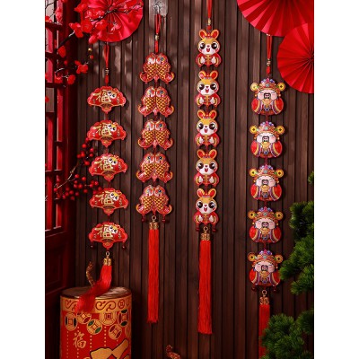 新年装饰品兔年2023春节挂饰财神年年有鱼小挂件客厅春节过年布置图4