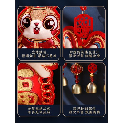 新年装饰品2023兔年春节挂件卡通生肖客厅氛围过年布置醒狮小挂件图5