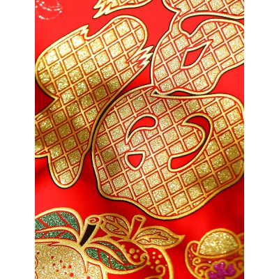 2023兔年福字门贴新年装饰立体金箔斗方门幅春节年货过年布置用品图2