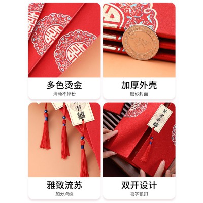 结婚请柬喜帖婚礼请帖中式2022邀请函创意婚宴简约高档高级手写卡图5