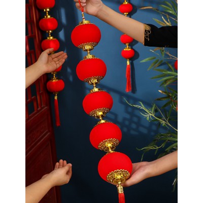 元旦节小灯笼新年装饰商场大红色户外中国风挂饰春节过年布置挂件图2