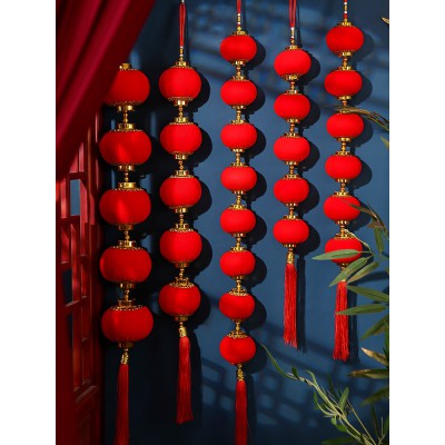 元旦节小灯笼新年装饰商场大红色户外中国风挂饰春节过年布置挂件图3