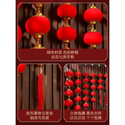 元旦节小灯笼新年装饰商场大红色户外中国风挂饰春节过年布置挂件图5