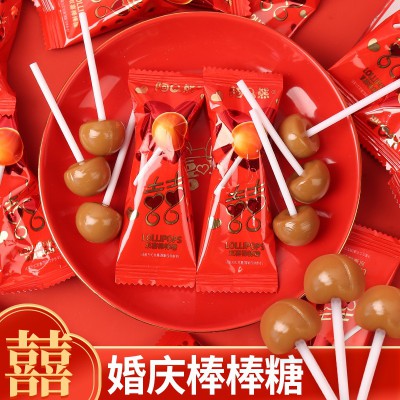婚庆喜糖 结婚双喜棒棒糖婚礼喜糖散装批发 结婚糖果小零食图5