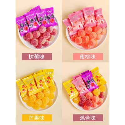 果汁软糖橡皮糖果白桃芒果味喜糖散装水果儿童网红小零食混装QQ糖图2
