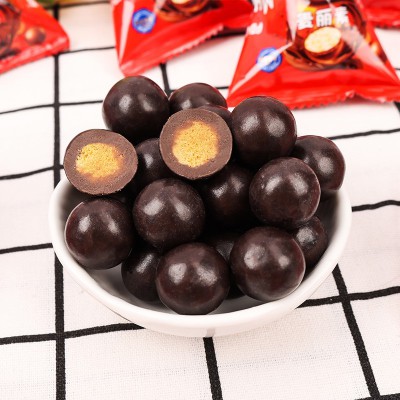 阿Q熊麦丽素黑巧克力豆夹心零食朱古力糖果送儿童（代可可脂）图2