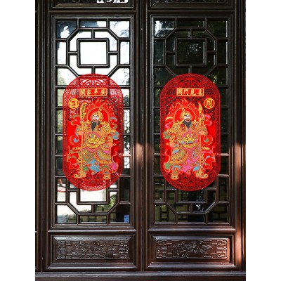 新年装饰2023年福字门神贴单门大门贴纸贴墙春节过年兔年立体年画图4