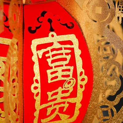 大红灯笼手工diy 乔迁之喜装饰大门口挂饰阳台室内户外中式小挂件图3