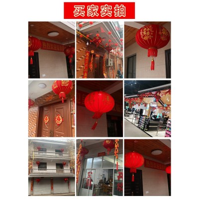 2022新款新年春节福字大红灯笼大门口户外防水阳台吊灯中国风挂饰图2