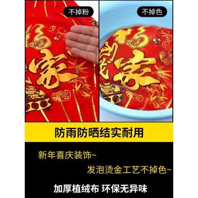 2022新款新年大红灯笼大门口大号大灯笼阳台一对户外防水春节挂饰图3