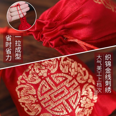 菲寻创意结婚伴手礼婚礼瓜子袋婚庆用品中国风喜糖盒抽绳喜糖袋子图5
