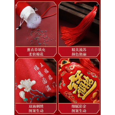 新年福字过年装饰品小挂件房门把手吊饰喜庆招财进宝福袋春节挂饰图5