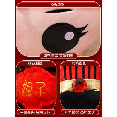 压床娃娃摆件一对结婚中式抱枕婚房布置床头喜娃公仔婚庆用品大全图5