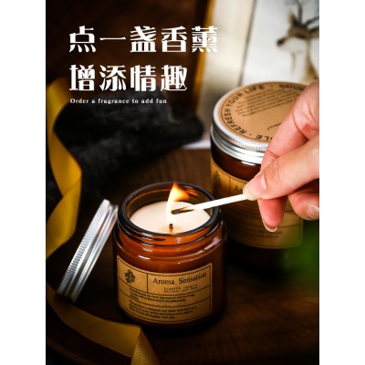 香薰蜡烛浪漫情调 ins家用卧室房间烛光晚餐气氛小众北欧香氛布置图2