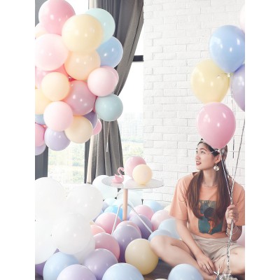 表白马卡龙色气球汽球婚礼结婚周岁儿童生日派对场景布置装饰求婚图2