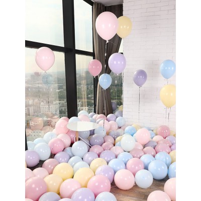 表白马卡龙色气球汽球婚礼结婚周岁儿童生日派对场景布置装饰求婚图4