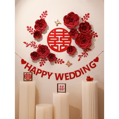 婚房布置气球装饰女方网红婚礼新房卧室男方婚庆用品套餐结婚套装图4