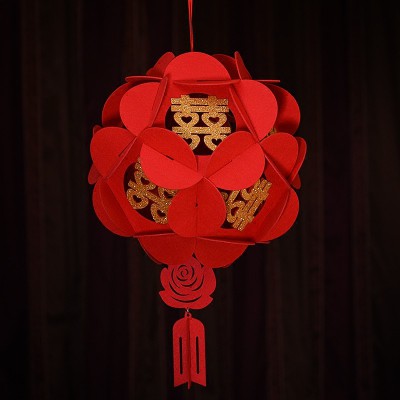 菲寻结婚庆用品婚房装饰客厅卧室走廊场景布置立体拉花宫灯小挂件图4