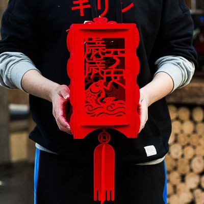 2022兔年春节灯笼过年喜庆装饰用品福字小红灯笼商场布置挂饰挂件图2