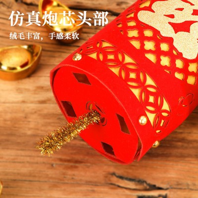 春节鞭炮装饰元旦过年商场仿真2023爆竹摆件新年坐炮场景布置用品图5