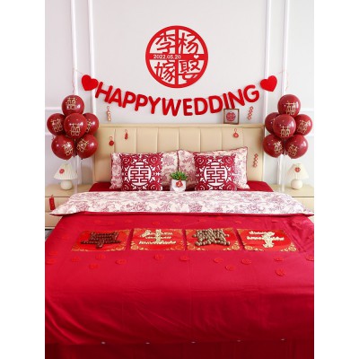 小红书同款婚房布置套装结婚礼男方新房卧室装饰婚庆网红气球套餐图2