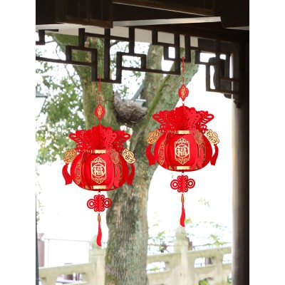 大红灯笼手工diy 乔迁之喜装饰大门口挂饰阳台室内户外中式小挂件图5