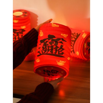 元旦节宫灯灯笼仿古风中式手提发光小挂饰过年新年装饰纸灯笼花灯图3