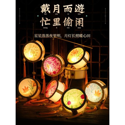 元旦节新年古风灯笼diy 中式春节手提花灯宫灯装饰手工制作材料包图4