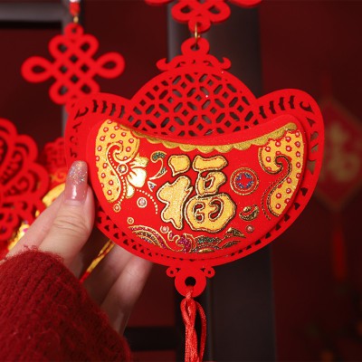 新房入宅乔迁搬家客厅装饰布置用品挂件结婚喜庆红辣椒鞭炮串挂饰图4