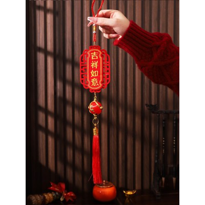 2023兔年新年春节过年装饰商场客厅小挂件入户门把手挂饰年货布置图4