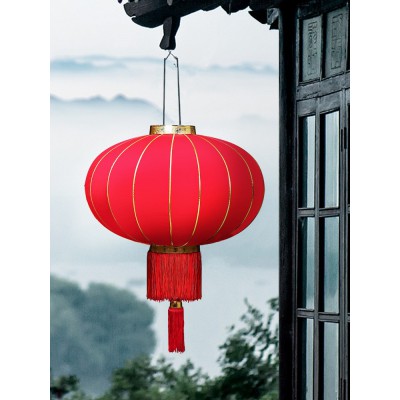 大红灯笼绒布绒面春节新年过年节日喜庆装饰用品会场布置挂饰户外图2