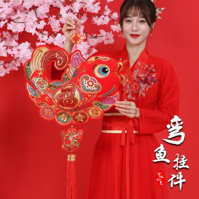 新年装饰用品年年有余鱼挂件春节中国结过年年货客厅玄关节日挂饰图4