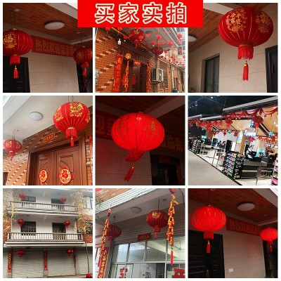 2022年新年春节灯笼挂饰吊灯中国风大红灯笼大门阳台户外防水挂件图5
