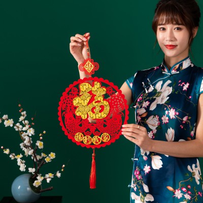 福字金福挂件新年2022兔年春节过年年货装饰用品挂饰室内场景布置图4