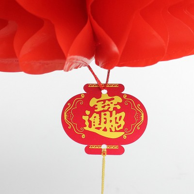 爱儿采婚庆典礼大红塑纸灯笼平安灯节日装饰小灯笼蜂窝灯笼平安灯图3