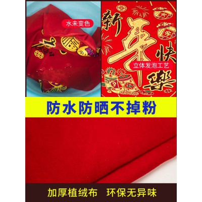 灯笼春节大红灯笼节日庆典装饰小灯笼新年绒布红灯笼阳台户外挂饰图3