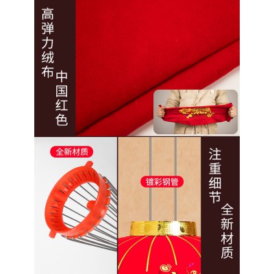 乔迁新居灯笼乔迁之喜绒布大红灯笼灯福字灯笼户外阳台装饰用品图3