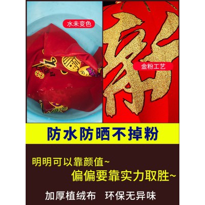 乔迁新居灯笼乔迁之喜绒布大红灯笼灯福字灯笼户外阳台装饰用品图4