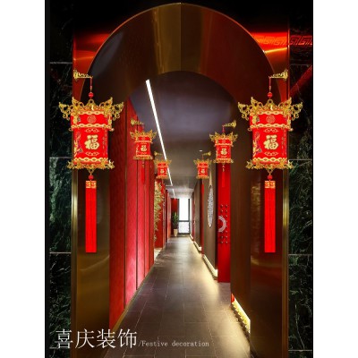 小灯笼串挂饰折叠宫灯中式新年过年春节乔迁装饰创意阳台大门挂件图2