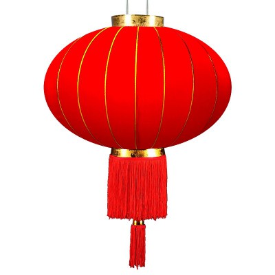 新年春节大红灯笼企业商场酒店大门装饰布置户外植绒灯笼欢度佳节图5