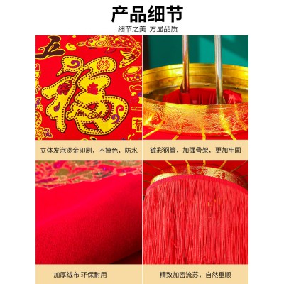 新年灯笼2022新款免插电旋转遥控中国风大门口企业工厂酒店挂饰图5