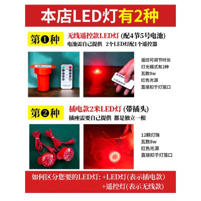 兔年灯笼挂饰无线遥控大红灯笼灯户外阳台宫灯免插电池款大门装饰图2