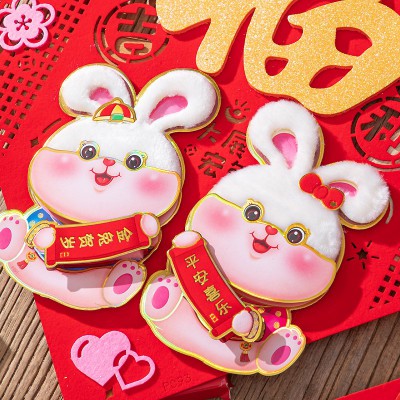 福字贴2023兔年门幅新年装饰春节对联门神财神爷卡通福字门贴年货图4