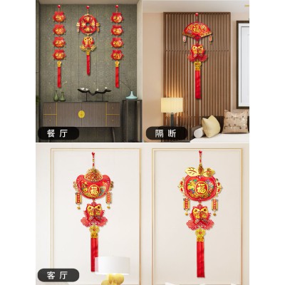 2023兔年新年装饰春节小挂件立体福袋商品房客厅挂饰过年布置用品图4