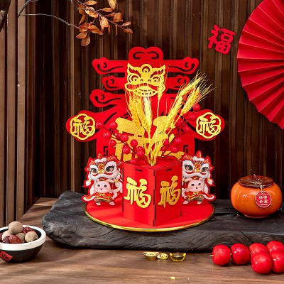 2023新年装饰卡通创意摆件商场售楼部小区春节元旦商城陈喜庆装饰图4