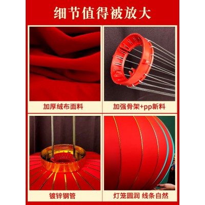新年春节无线摇控红灯笼吊灯商场酒店企业免插电灯笼门口户外装饰图4